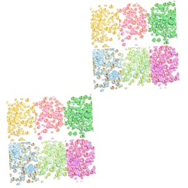 Healeved 2pcs Nail Resin Gems Fluorescent Flat Bottom Manicure Decorations for Elegant Nail Art for Manicure and Professionals