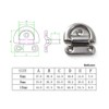8mm Folding Pad Eye 316 Stainless Steel Lashing Ring Heavy