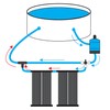 Zelsius Pool Bypass Set, 12 Pieces, Universal 3-Way Valve for