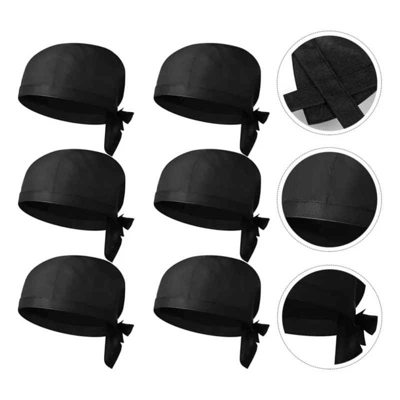 6pzs Sombrero Cocinero Gorra Gorritos Chef Cabeza Ajustable