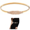 Neyauo Women Skinny Stretch Metal Waist Belt, Thin Elastic Chain