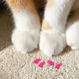 ABOOFAN Cute Cat Nail Covers 20pcs Cat Claw Caps for Pet Paws Comfort-friendly Design Saving Stores Grooming Supplies