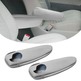 SUNBREATH Compatible with Car Front Seat Armrest Cover for Toyota Sienna 2011 2012 2013 2014 2015 2016 2017 2018 Microfiber Leather Seat Arm Rest Cover for Front Driver and Passenger Side 2PCS Gray