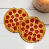 Pepperoni Pizza Pie. Car Coasters for drinks Set of 2.
