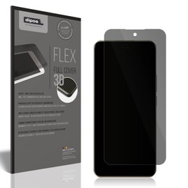 dipos FLEX Privacy Blickschutz-Folie matt passend für Realme 14 Pro Lite Schutzfolie mit 100% Displayabdeckung, Fingerprint-Kompatibel, Case-Friendly, Full Cover, Sichtschutz Filter 2way