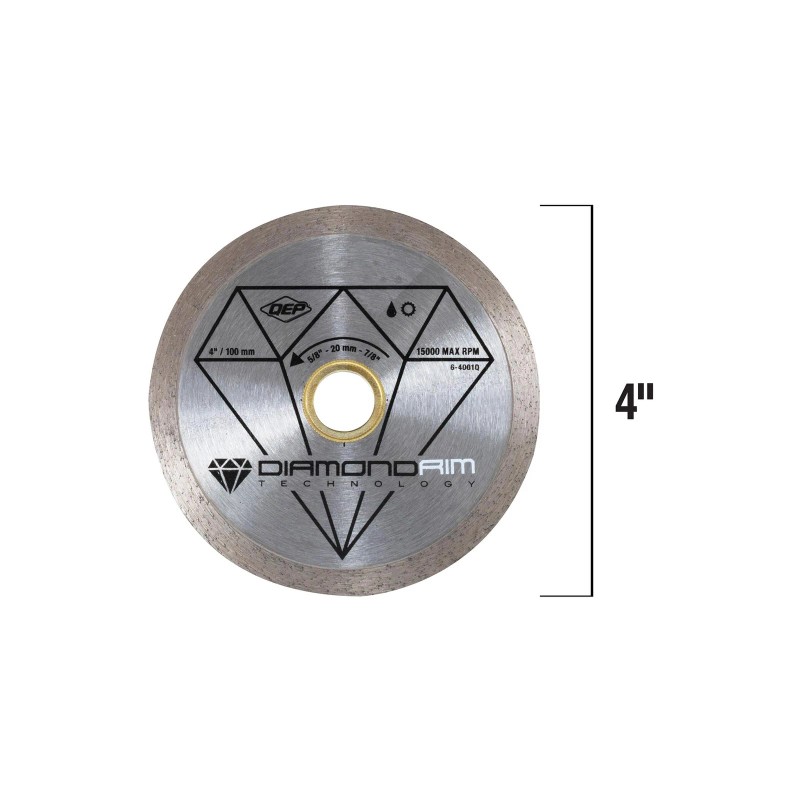 Qep 4" Continuous Rim Diamond Blade - For Wet Cutting