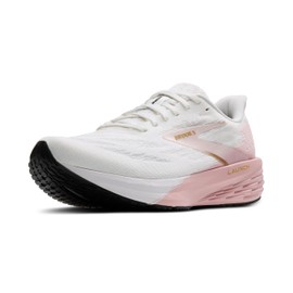 Brooks Women’s Launch 11 Neutral Running Shoe - White/Gold/Pink - 10 Medium