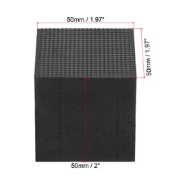 PATIKIL Rubber Anti-Vibration Pads, 4 Pcs Square Vibration Isolation Mats 1.97" x 1.97" x 2" for HVAC, Air Conditioner, Air Compressor, Washer, Dryer, Black