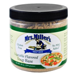 AmishTastes Mrs. Miller's Vegetable Soup Base, Gluten Free, No MSG, 10 oz. (Pack of 2)