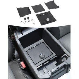 Summleaf for 4Runner Armrest Locking Storage Safe Box Center Console Armrest Organizer Gun Safe Box with Password Compatible with Toyota 4Runner 2010-2023,Interior Accessories