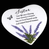 Widdle Gifts Ltd Lavender Stone Heart Memorial Plaque - Sister