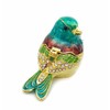 JWT Astyle Turquoise Green Bird Trinket Boxes Hinged ,Bird Decor