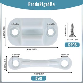 3 Stück Türfeststeller für Wohnwagen, Wohnmobil Türhalterung, Kunststoff Türhalter mit Schrauben, Türschnapper Campervan für Wohnwagen und Wohnmobil oder Boote (Weiß)