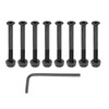 PATIKIL 38mm Skateboard Hardware Bolts 8 Sets Carbon Steel Track