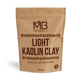 MB Herbals Light Kaolin Clay 8.81 oz / 250g | Pure White Kaolin Clay Powder for Face Packs Soaps & DIY Skincare