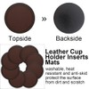 TripleAliners Car Cup Holder Insert Leather Coaster, Leather Cup Holder