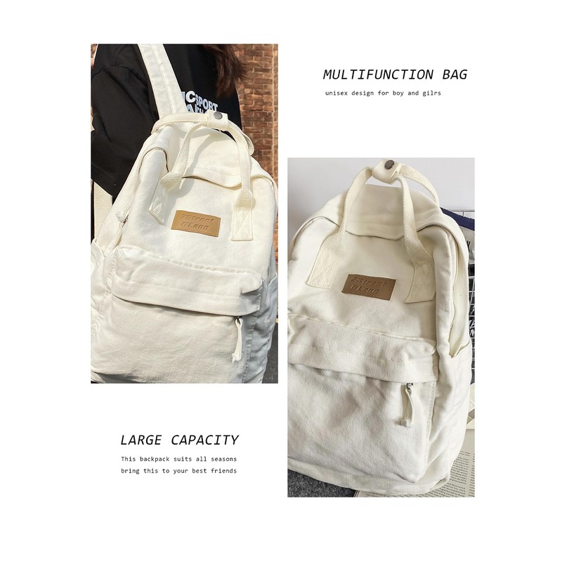 TeeYee Canvas Backpack Women's Backpack with Handle Large Capacity Girls