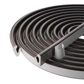 33 Ft V-Shape Weather Stripping Door Seal Strip,Self Adhesive Foam Door Insulation Weatherstripping for Doors Frame/Window Seal,Door Soundproof Gap Filler Sealing Strip Window Draft Stopper,Brown