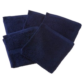 Hotel Hand Set of 5 Hand Towels, Made in Japan, Senshu Towel (Approx. 12.6 x 13.0 inches (32 x 33 cm), Navy
