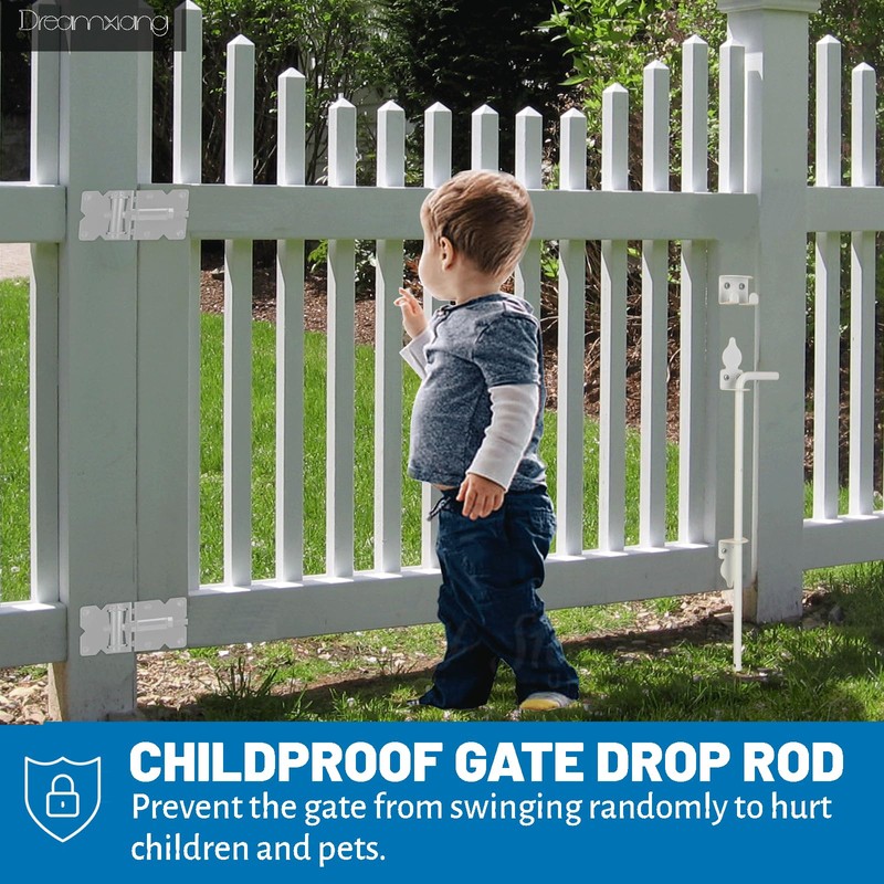 24" Heavy Duty Cane Bolt Gate Drop Rod Hardware Ground