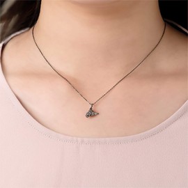 [Utreati] Sanrio NSaMM-104-SV-BP My Melody Chroi Goods Necklace, Silver (Black Coating), Women's, Gift, Silver