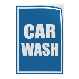 Door Decals Vertical Vinyl Stickers Multiple Sizes Car Wash Blue Industrial Vinyl Luggage & Bumper Stickers for Cars Automotive 14x20Inches