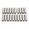 20Pcs M6 Female Thread Coupling Nut Practical Rustproof Stainless Steel
