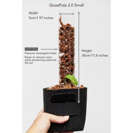 THICCLY Small 2.0 GrowPole (10 Piece Set) Plastic Moss Poles for Monstera