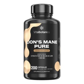 Hongo Melena De Leon Nootropico 200 Capsulas  Vitalbotanics                                                                                           