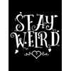 Stay Weird Messenger Bag Black 38 x 33 x 11cm
