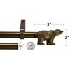Urbanest 3/4” Farmhouse Bear Adjustable Window Treatment Single Curtain Rod,
