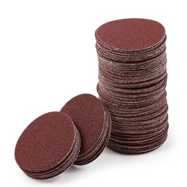 LEONTOOL 2 Inch Hook and Loop Sanding Discs 100 Grit 100Pcs Sandpaper Discs for Random Orbital Sander Pads Grinding Polishing Metal Wood Rubber Leather Plastic Stone Glass