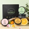 4 Pcs Clay Facial Mask Set - Turmeric, Vitamin C,