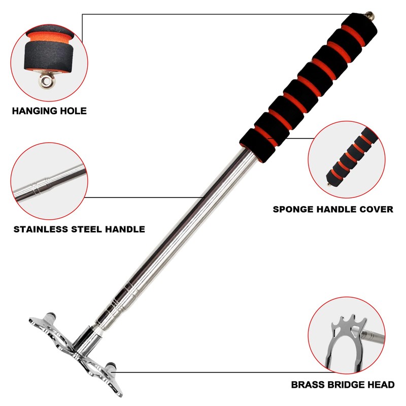 crayfomo Cue Stick Bridge, Retractable Snooker Cues Bridge with 3PCS