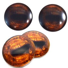 40mm Brown and Amber Horse Eyes 2 Pair Bundle Large Realistic Animal Faux Taxidermy Art Jewelry Supply Wire Wrap Jewelry Felt Creature Craft Sculpture