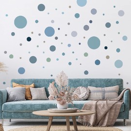 Polka Dot Wall Decals Colorful Circle Wall Stickers DIY Removable Peel and Stick Boho Cute Round Window Wall Decals for Kids Bedroom Nursery Classroom Home Decor