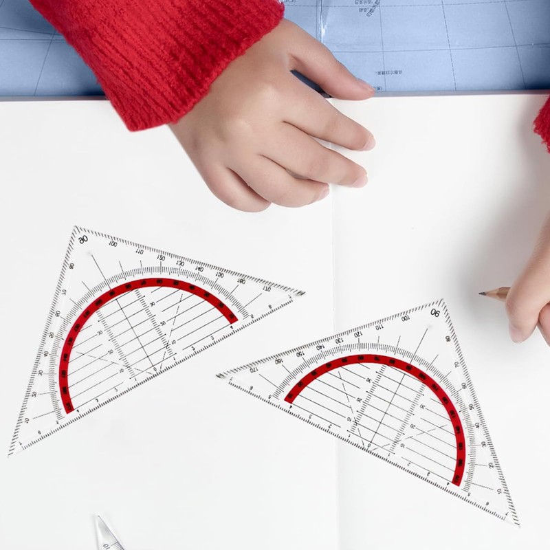 With Handle Plastic Set Square - Geometry Triangle Set for