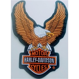 Maxi Patch XL American Eagle 24 x 34 cm | Iron-On Patch Compatible with Jackets, Vests, Jackets | Harley Davidson Style American Eagle
