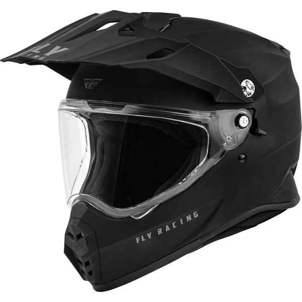 FLY Racing Adult Trekker Solid Helmet (Matte Black, Large)