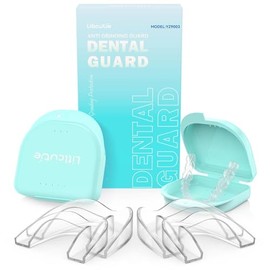 Protector antimolienda, protectores bucales para dormir, protectores nocturnos para rechinar dientes para adultos, 4 protectores bucales reutilizables