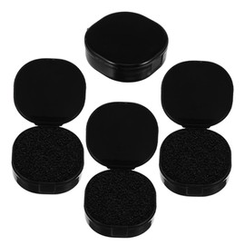 BIUDECO 4pcs Brush Cleaning Box Portable Eye Shadow Brush Sponge Scrubbers for Quick Makeup Removal Lightweight Design for Home Travel Black