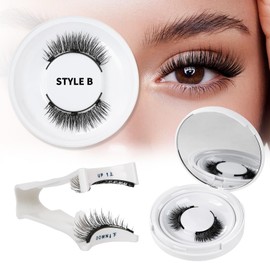 Langanhaltende magnetische künstliche Wimpern, magnetische Wimpern wiederverwendbar mit Applikator, kein Kleber erforderlich, natürliches Aussehen, einfaches Anbringen (HP04)