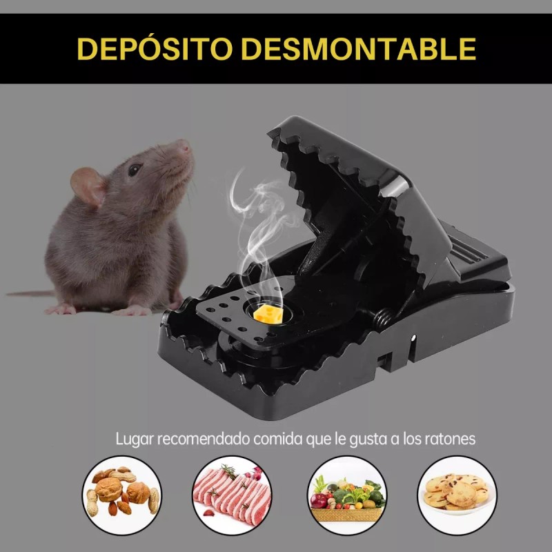 Nu Labs Trampa Para Ratones Ratas De Golpe Reutilizable Dentada