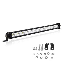 Willpower 13 Inch 60W Single Row Led Light Bar Spot Beam Slim Off Road Light Fog Work Lamp Driving Lights for 4X4 Tractor Truck Boat ATV UTV SUV