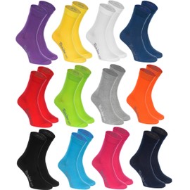 Rainbow Socks – Women's Men's Classic Colourful Cotton Socks - 44-46