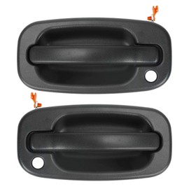 FIQAPJ Exterior Door Handle Front Left & Right Pair with Key Hole | for 1999-2007 Chevy Silverado Suburban Tahoe Avalanche GMC Sierra Yukon Escalade | Replaces# 15034985, 15034986