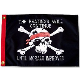 3' X 5' Beatings Will Continue Flag