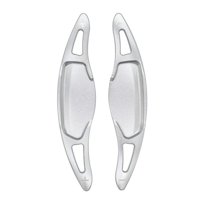 HIBEYO Sports Silver CNC Billet Aluminum Steering Wheel Larger Paddle