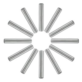 Murtenze 12 Pack 5mm x 30mm Stainless Steel Dowel Pin, Metal Silver Shelf Support Pin Fasten Elements for Shelves