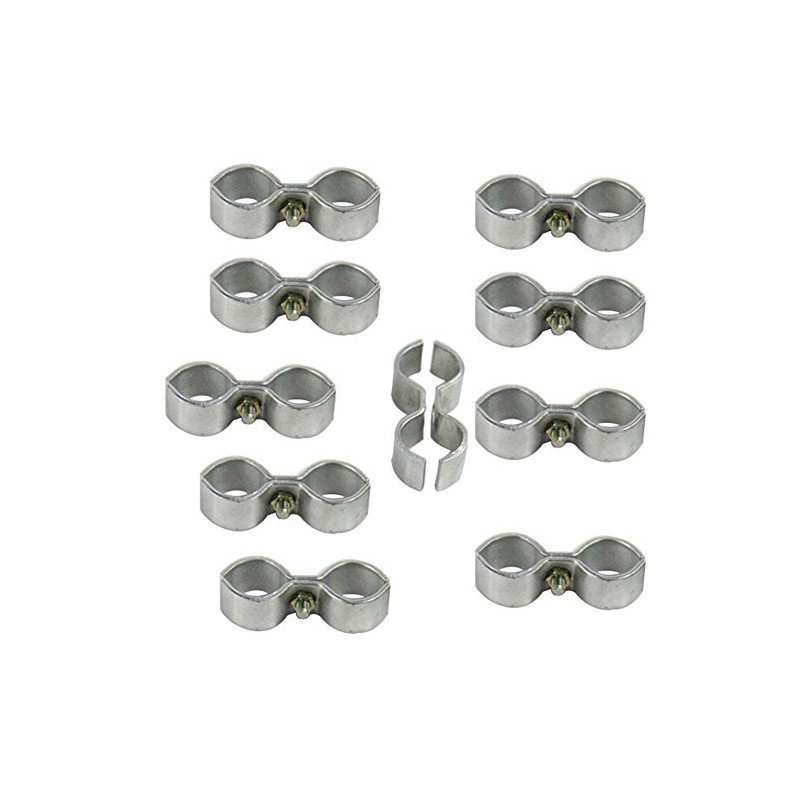 Kennel Clamps Shelf Pole Connector Double Port Pipe Clamps Clips